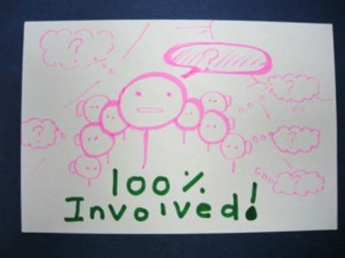 inclusion postcard '100% involved' 