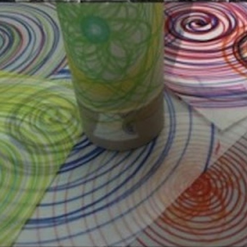 image from the workshop showing the designs made to make the mood lamps